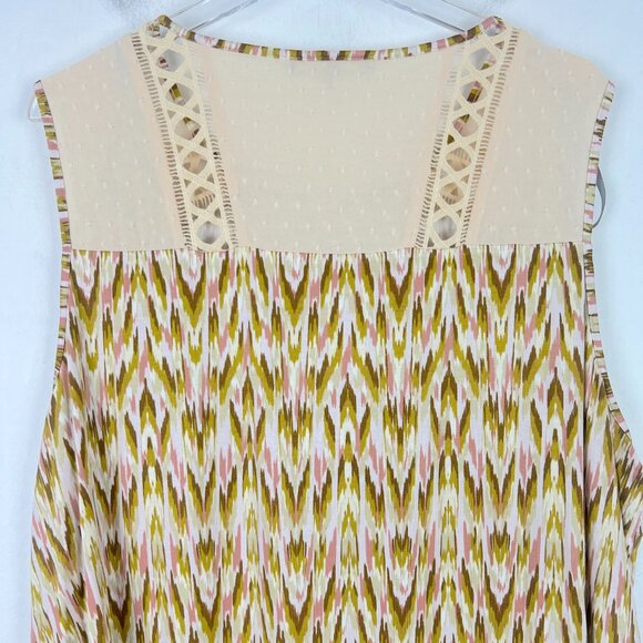 NWOT Daniel Rainn Abstract Print Sleeveless Top Plus Size 3X NEW - Picture 8 of 9